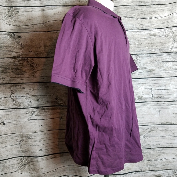 Alfani PURPLE POLO SHIRT SIZE XXL.Pit to pit approx:  26 inches Right shoulde - Picture 3 of 6